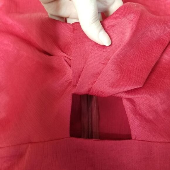 Parallel Lines (Asos) Twist Front Cutout Red Romper Short Sleeve Small - Picture 12 of 14